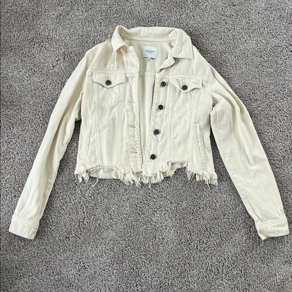 Hidden Jeans Rebel Jacket Cream Like New Size XSmall